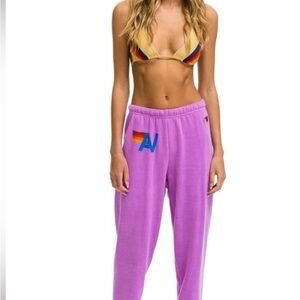 Aviator Nation purple sweatpants